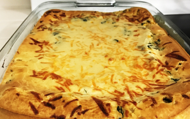 Torta salgada de ricota com espinafre