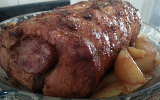 Lombo assado com batata doce