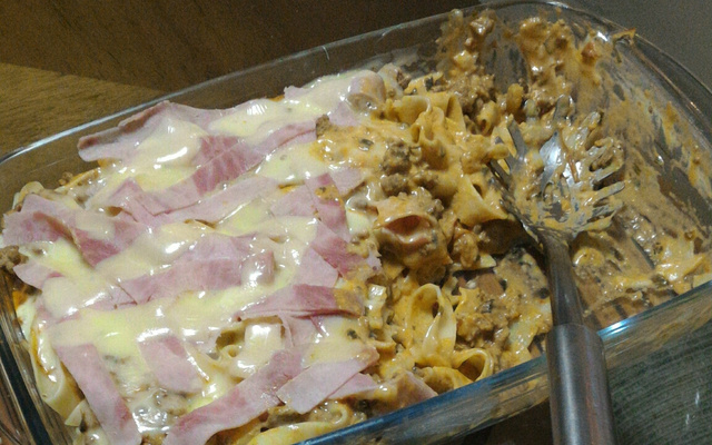 Macarronada de carne moída