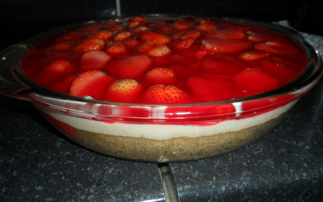 Torta de morango diferente mas deliciosa