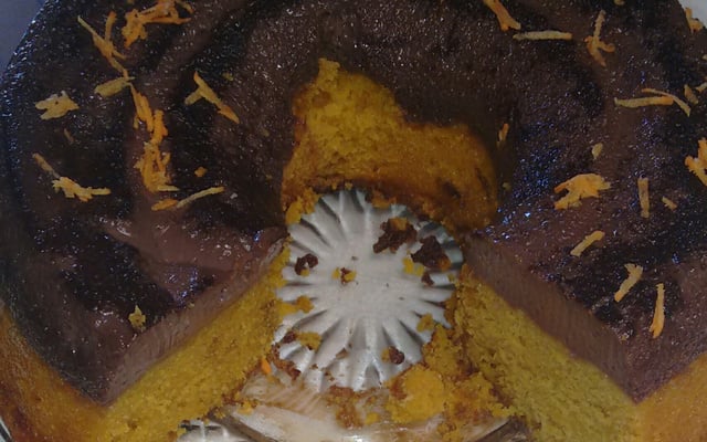 Bolo pudim brigadeiro e cenoura