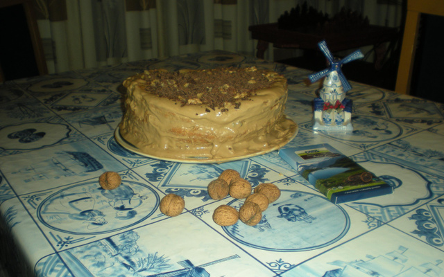 Torta de Café e Nozes