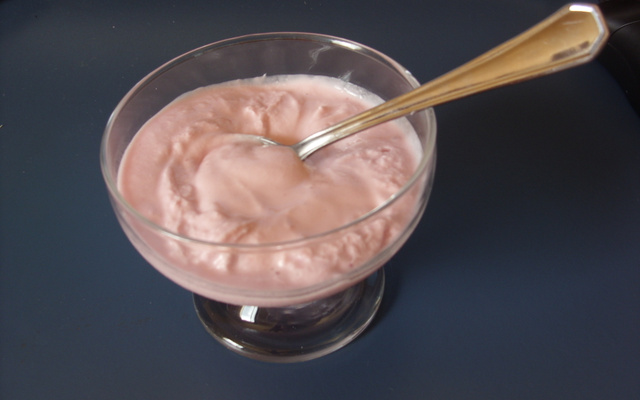 Mousse diferente de morango