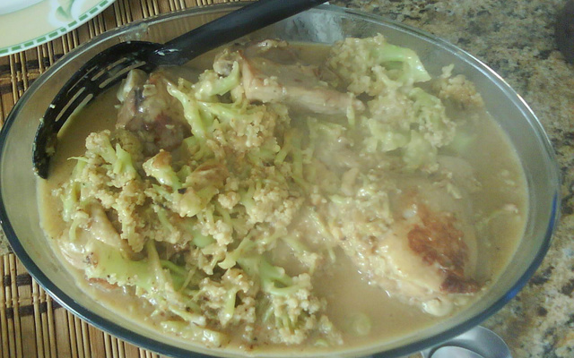 Couve-flor com frango