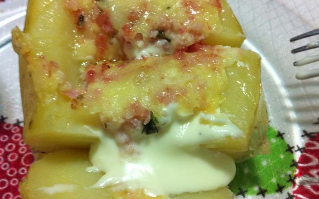 Batata recheada fácil