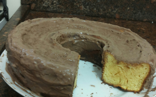 Bolo gelado de laranja diet