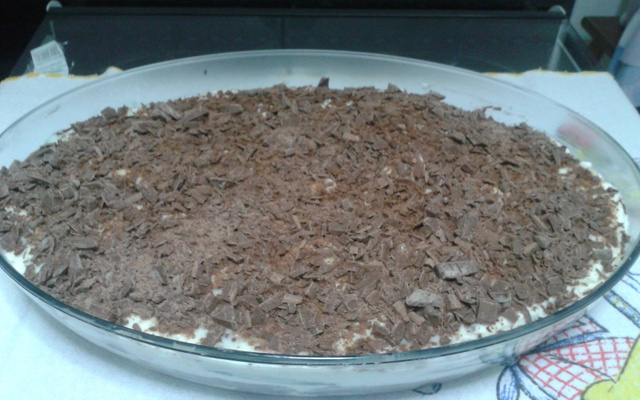 Pavê de bolo pullman de chocolate