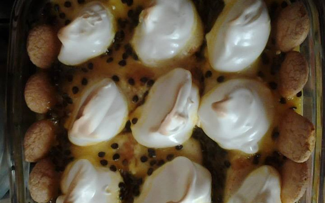 Pavê mousse de maracujá