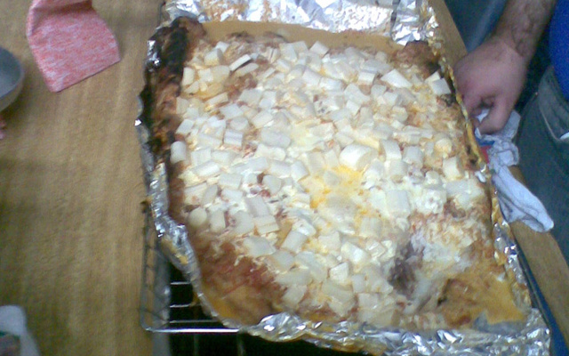 Piava ou dourado assado ao molho de camarão