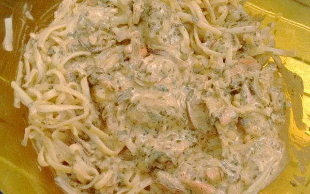 Macarrão ao molho de mexilhão