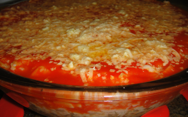 Arroz de forno à parmegiana