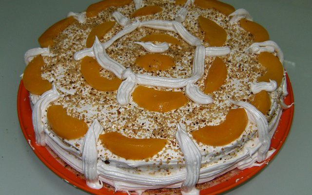 Torta de pêssego da Crocks