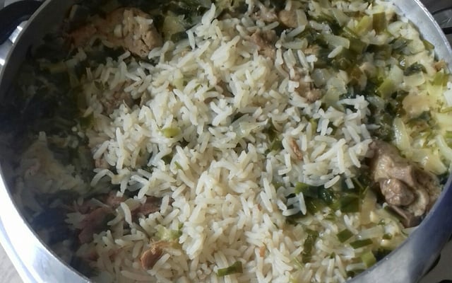 Suan com arroz juntos