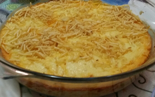 Frango desfiado ao creme de milho