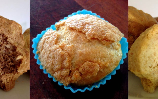 Cupcake proteico de aveia fit
