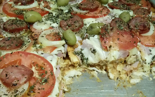 Pizza de pão de forma