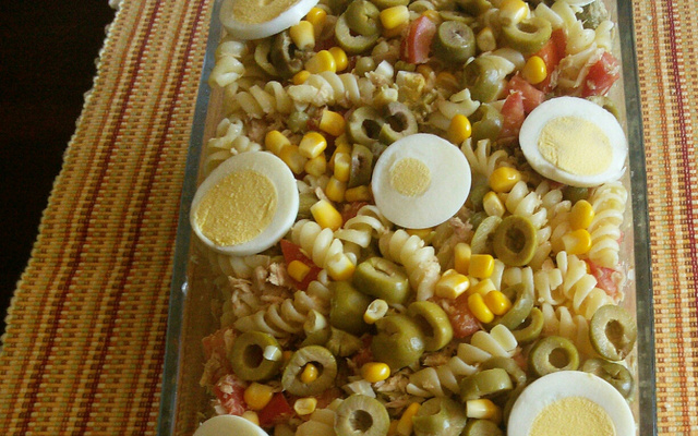 Salada de macarrão verão