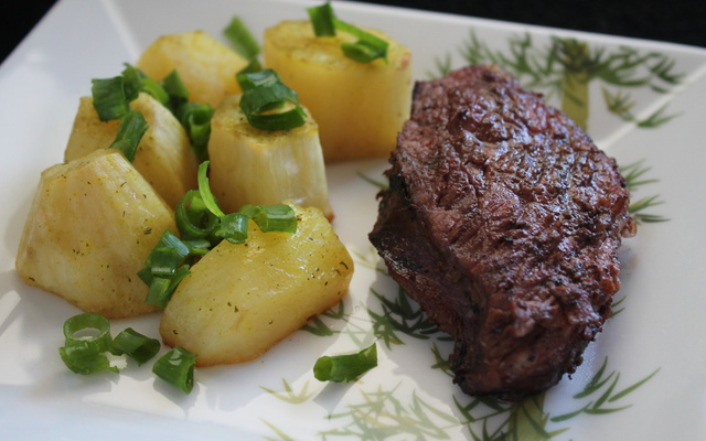 Picanha de forno com batatas