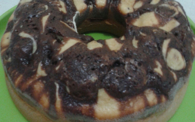 Bolo mesclado de liquidificador