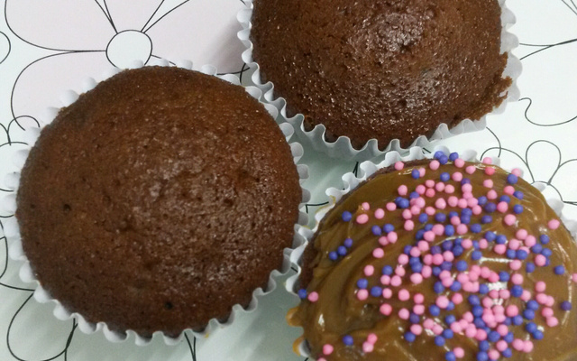 Cupcakes de chocolate (feito no liquidificador)