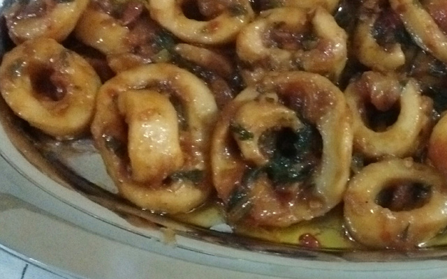 Bifum com lula na manteiga