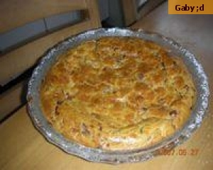 Torta de salame com bacalhau