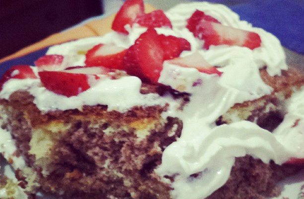 Bolo mármore para lanche