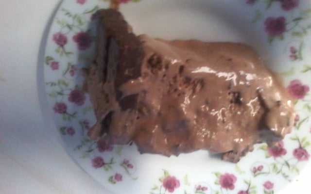 Torta de bis com sorvete