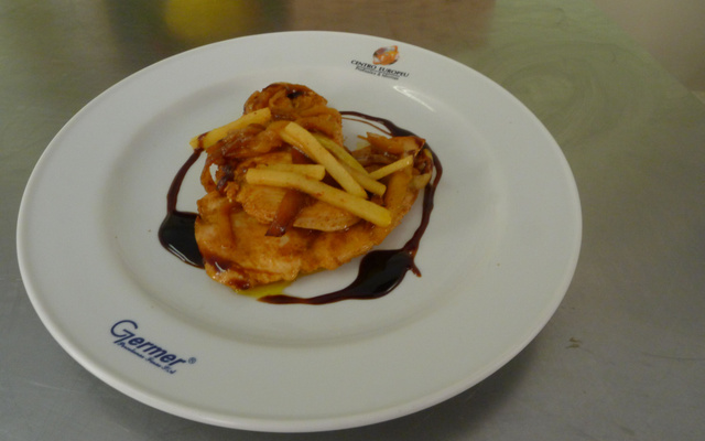 Filé de frango com maçã