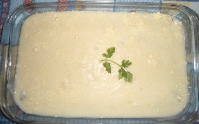 Escondidinho de carne do sol, calabresa e bacon