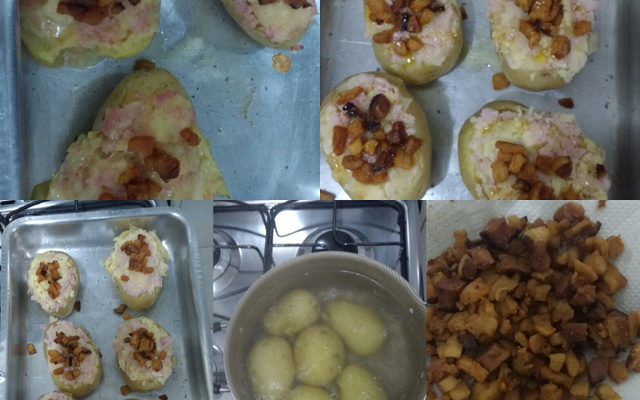 Batata recheada no forno