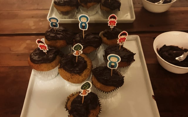 Cupcake de cenoura com Brigadeiro