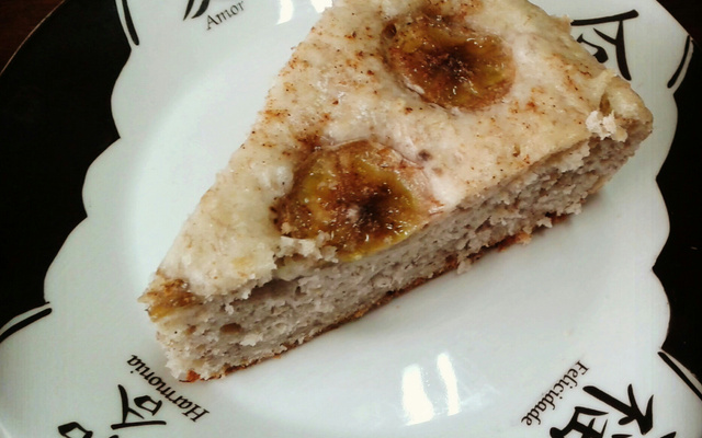 Bolo saudável de aveia com banana