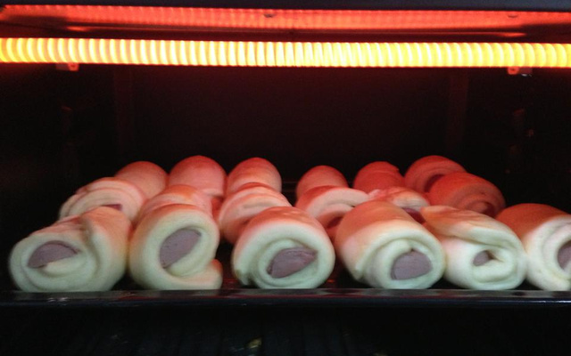 Enroladinho de presunto e queijo