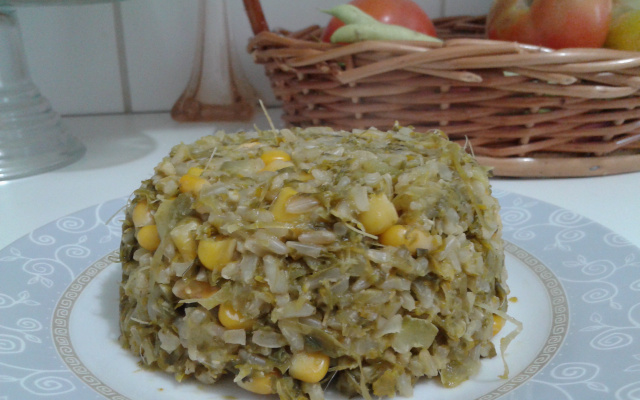 Arroz verde-amarelo