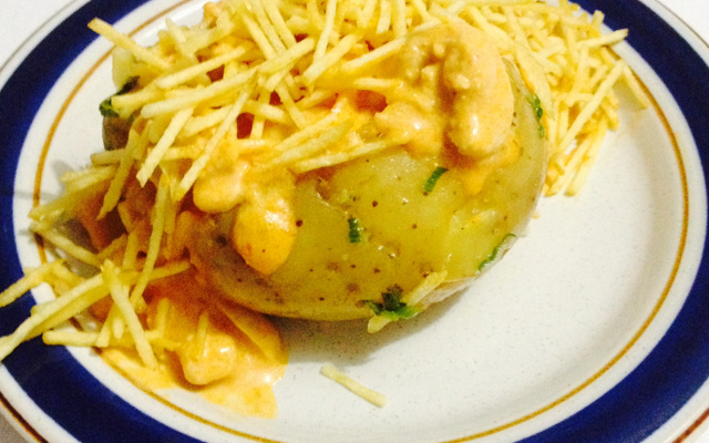 Batata recheada canoa