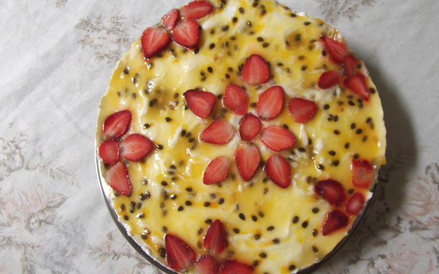 Torta mousse de maracujá