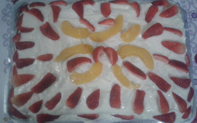 Bolo gelado de morango