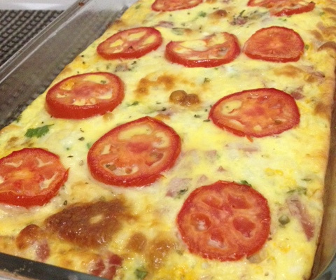 Omelete de forno com batata inglesa