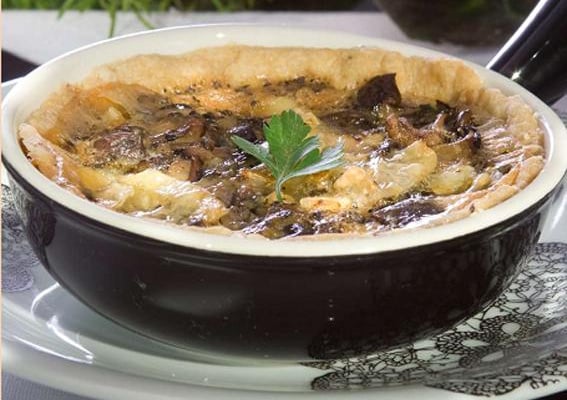 Quiche de Cogumelos e Queijo