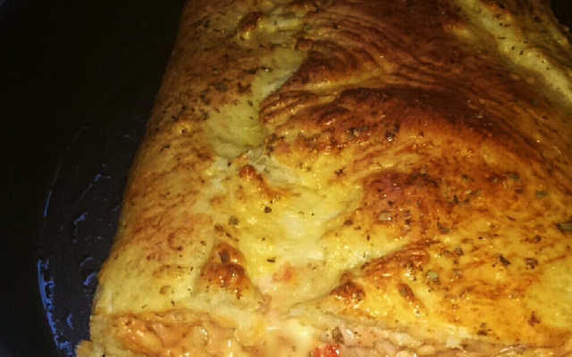 Pão enrolado e recheado fácil