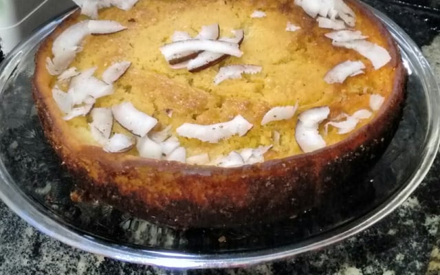 Bolo de fubá com ricota