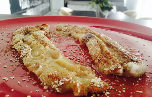 Banana como canela no micro-ondas