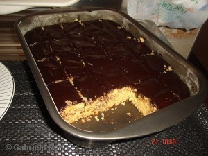 Bolo de farinha de milho e chocolate