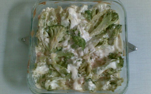 Frango com brócolis e requeijão