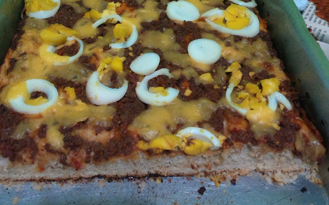 Pizza de forma para aniversário