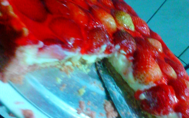 Torta de morango prática