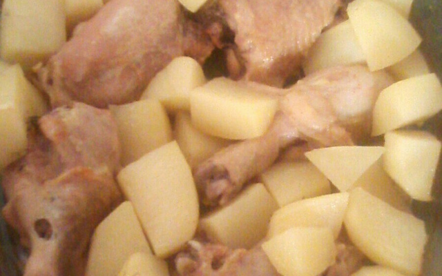 Coxinhas de frango assadas com batatas