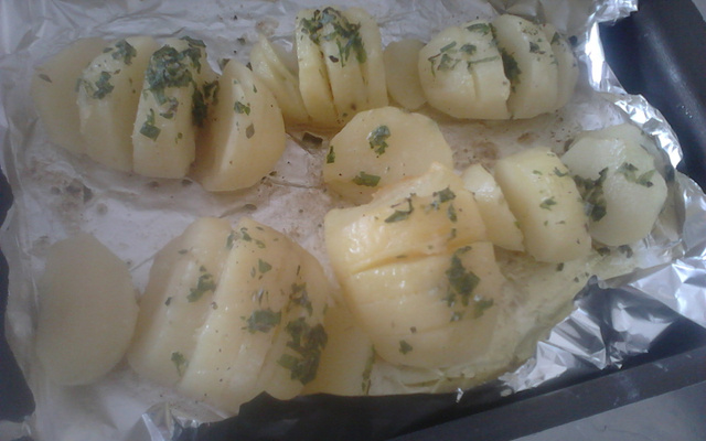 Batatas hasselback