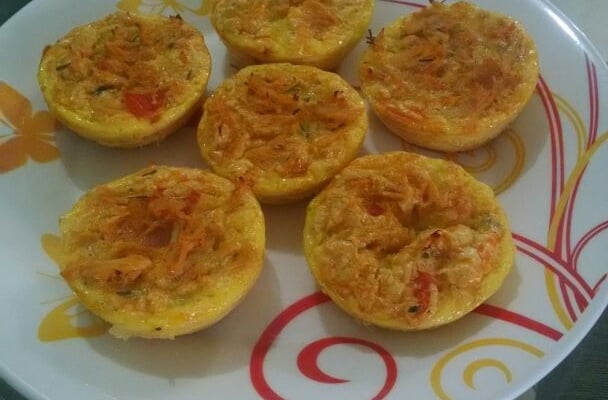 Bolinho fit de tapioca e frango